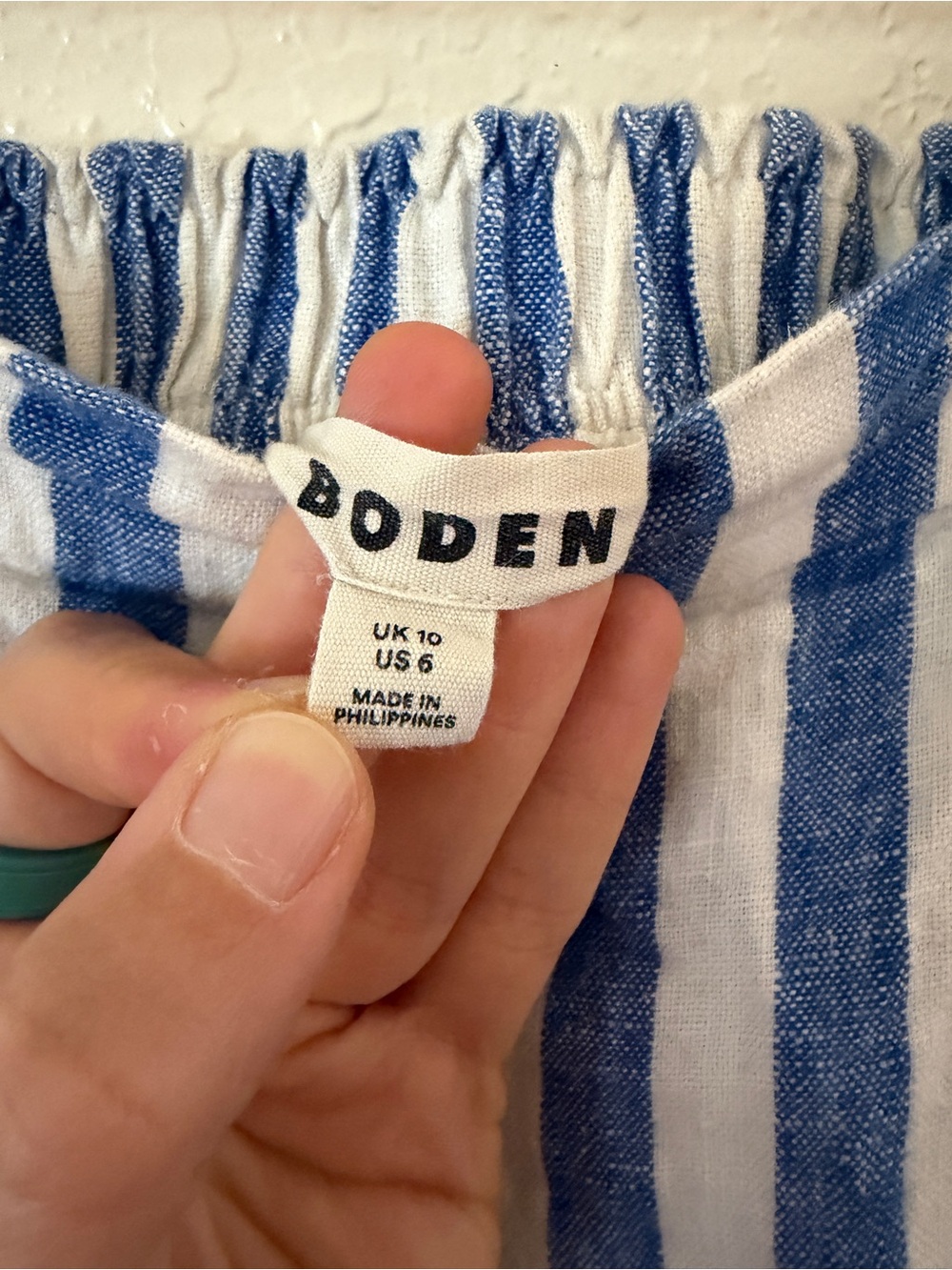 Boden Hampstead Striped Linen Shorts - Picture 3 of 6